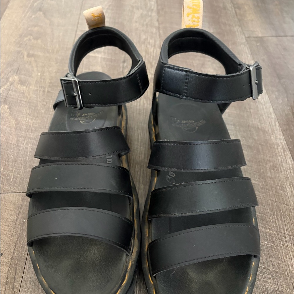 Dr. Martens Blair Platform Black Sandals